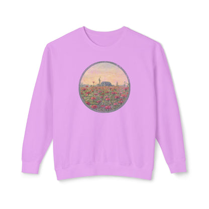 Field of Zinnias Graphic Lightweight Sweatshirt