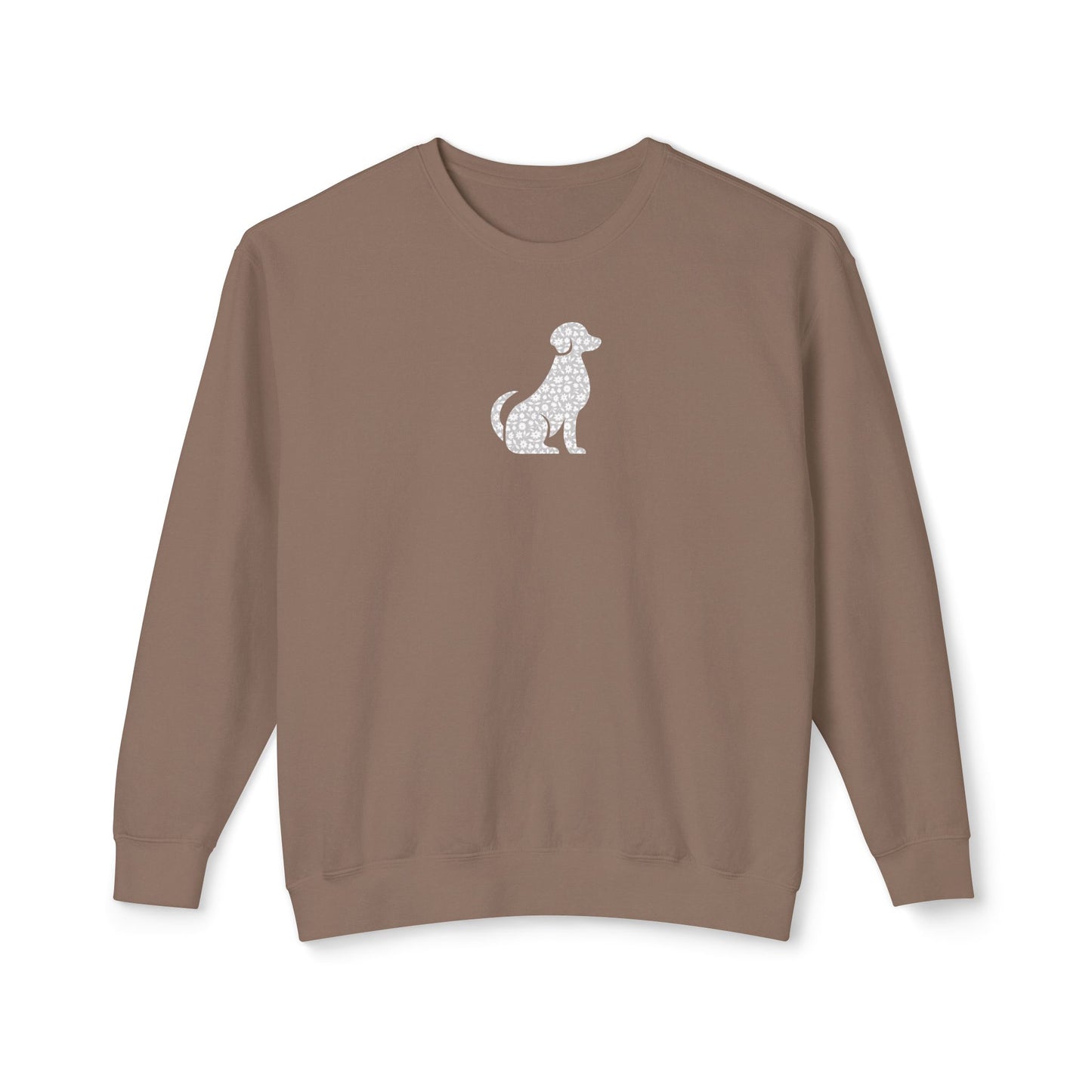 Dog Floral Silhouette Lightweight Sweatshirt