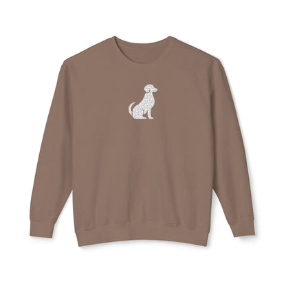 Dog Floral Silhouette Lightweight Sweatshirt