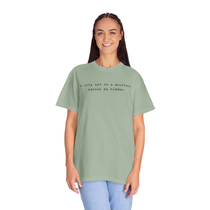 Matthew 5:14 - A City Set on a Mountain - Graphic T-Shirt