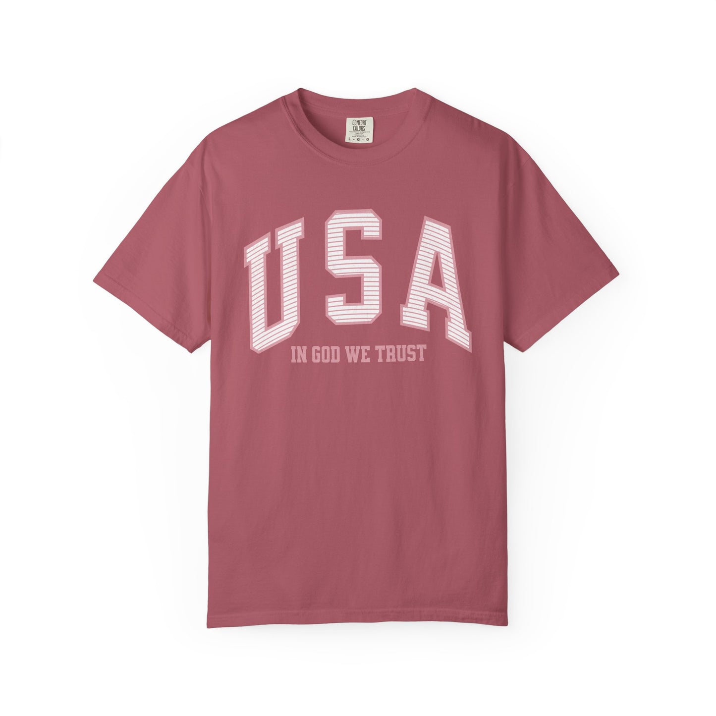 USA - In God We Trust - Distressed Stripe T-Shirt