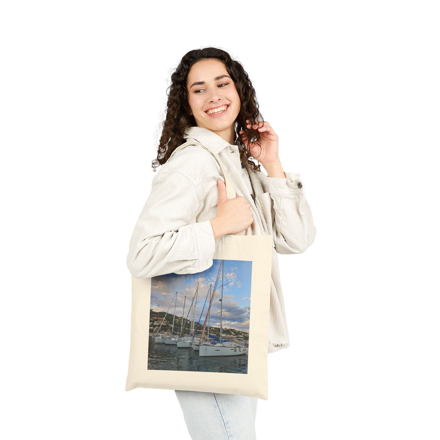 Villefranche-sur-Mer Tote Bag – Cotton Canvas France Travel Souvenir