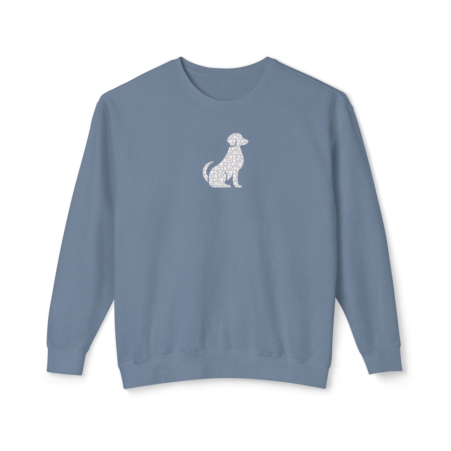 Dog Floral Silhouette Lightweight Sweatshirt