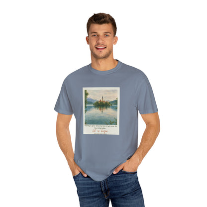 Lake Bled Watercolor Graphic with Saint Mother Teresa Quote T-Shirt