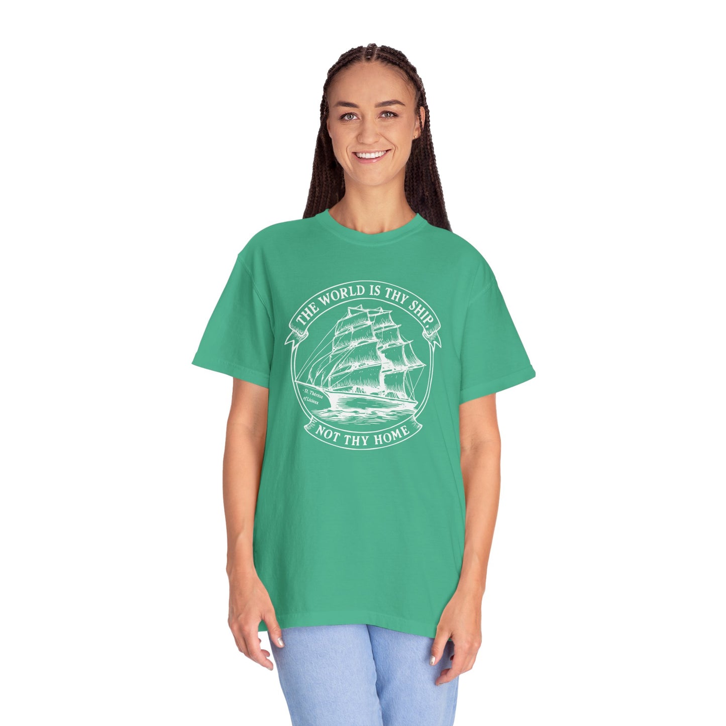 Saint Thérèse of Lisieux - World is Thy Ship - Graphic T-Shirt