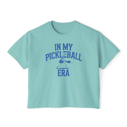 Pickleball Era Skeleton Women's Boxy Crop Tee