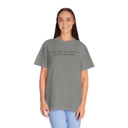 Matthew 5:14 - A City Set on a Mountain - Graphic T-Shirt