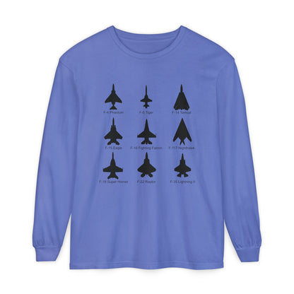 United States Fighter Jets Graphic Long Sleeve Tee