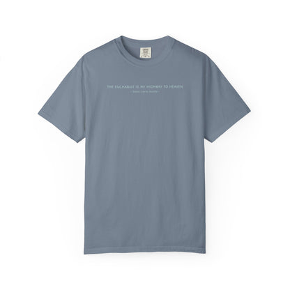 Saint Carlo Acutis - Eucharist Highway to Heaven - Graphic T-Shirt