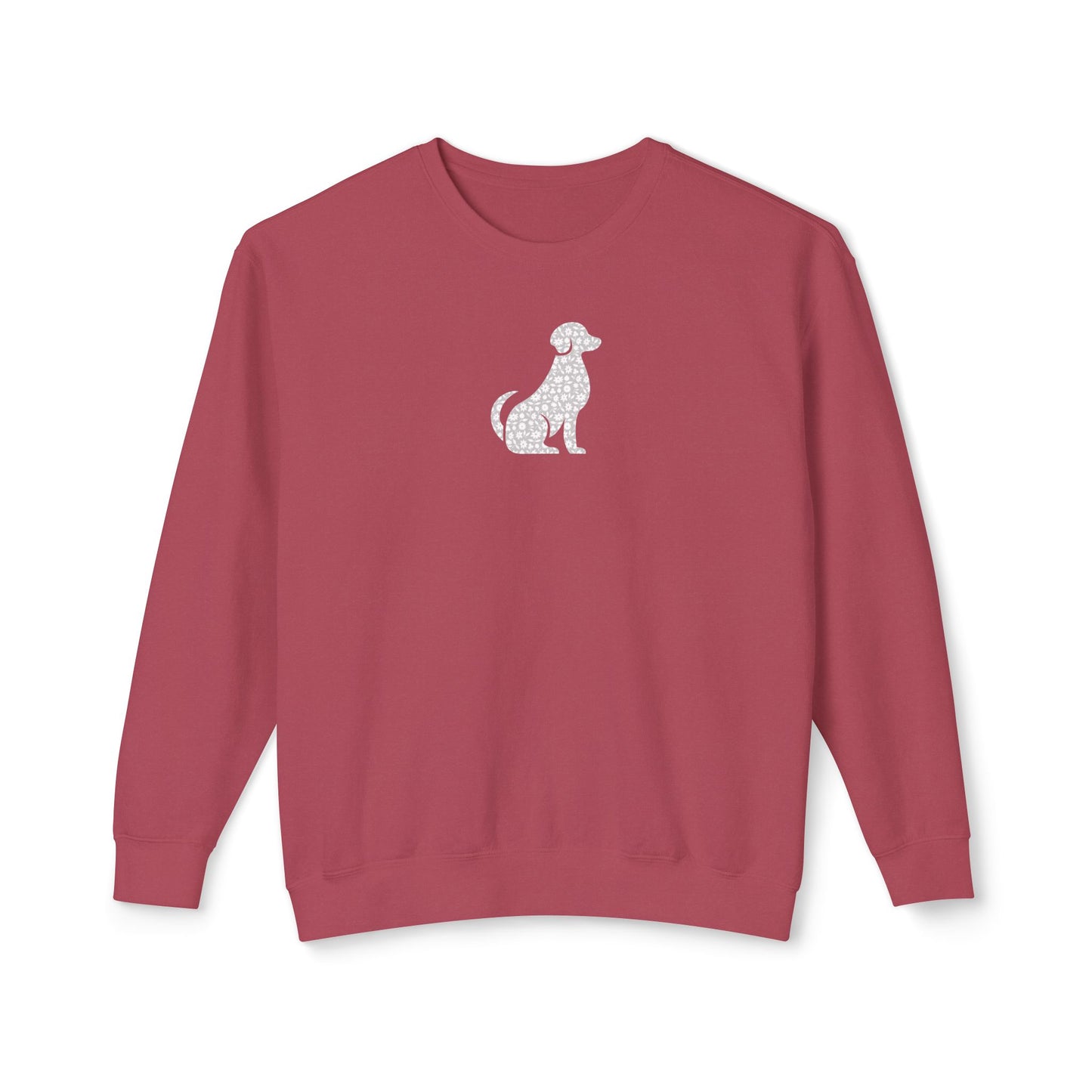 Dog Floral Silhouette Lightweight Sweatshirt