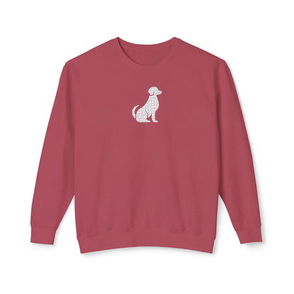 Dog Floral Silhouette Lightweight Sweatshirt