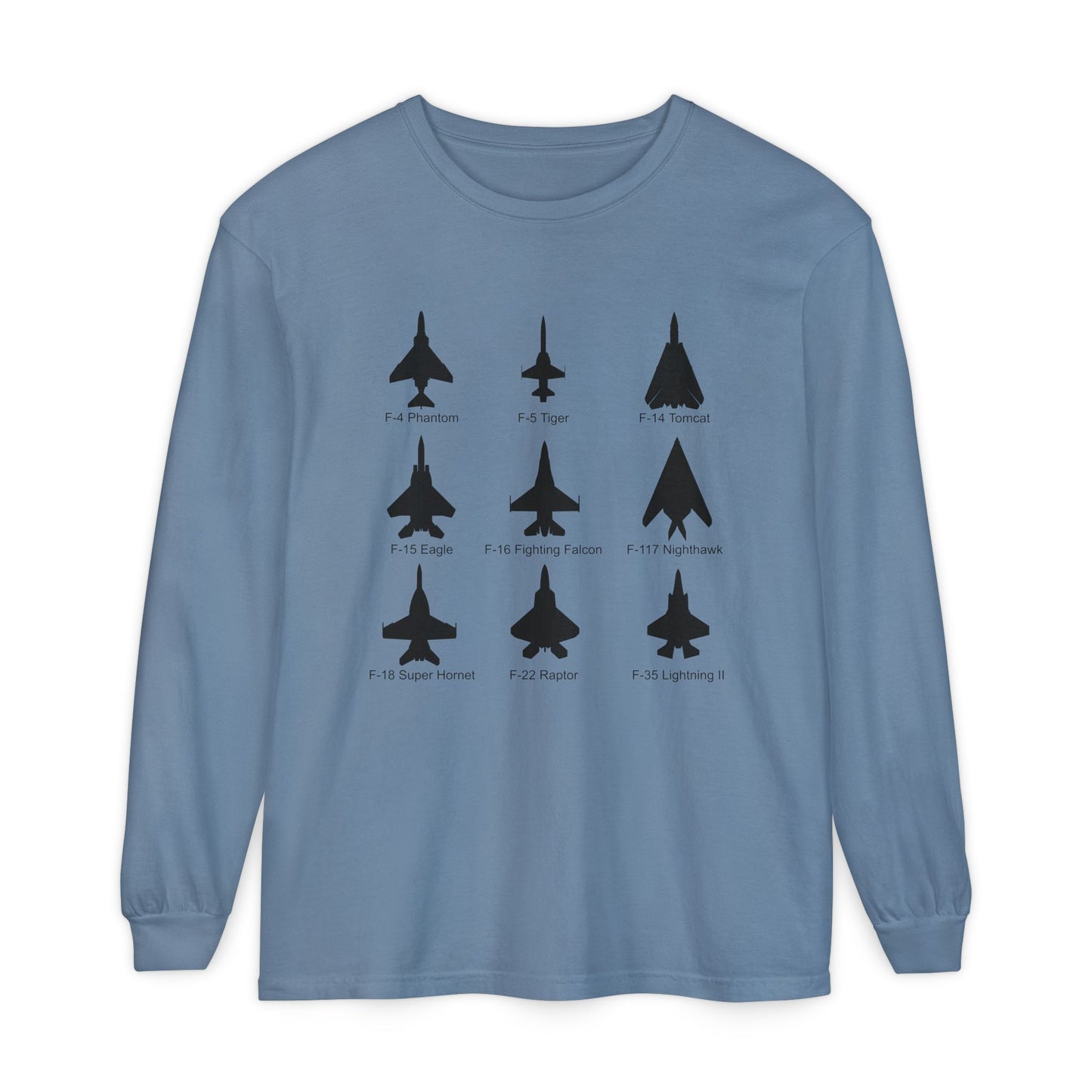 United States Fighter Jets Graphic Long Sleeve Tee