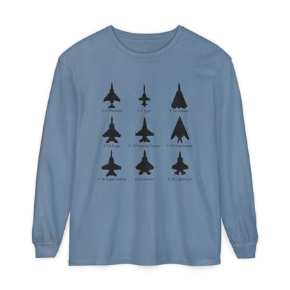 United States Fighter Jets Graphic Long Sleeve Tee