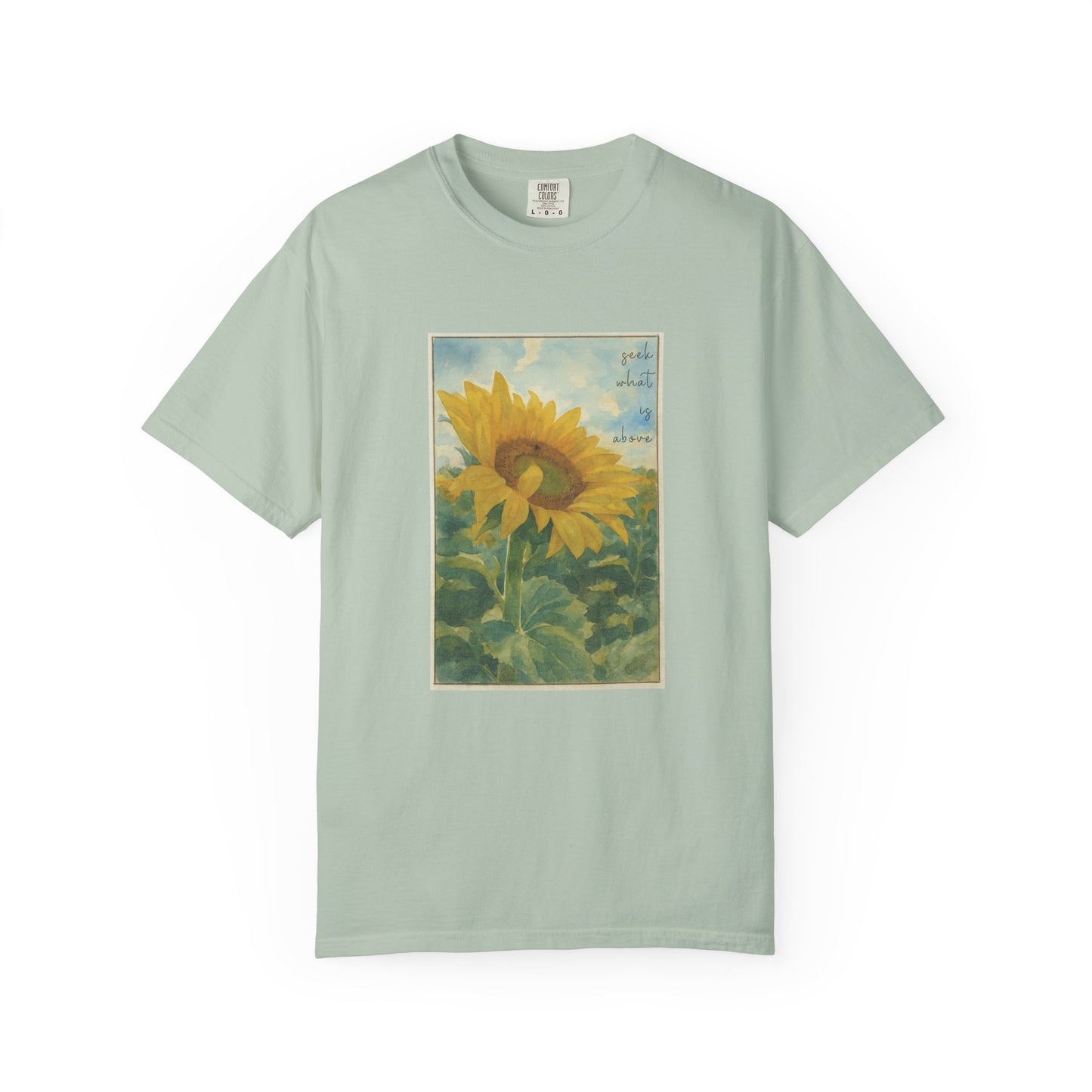 Sunflower (Seek what is Above) Watercolor T-Shirt