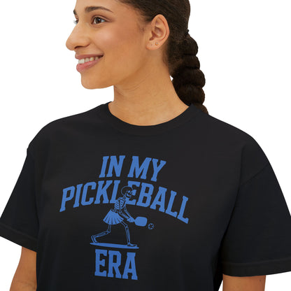 Pickleball Era Skeleton Women's Boxy Crop Tee