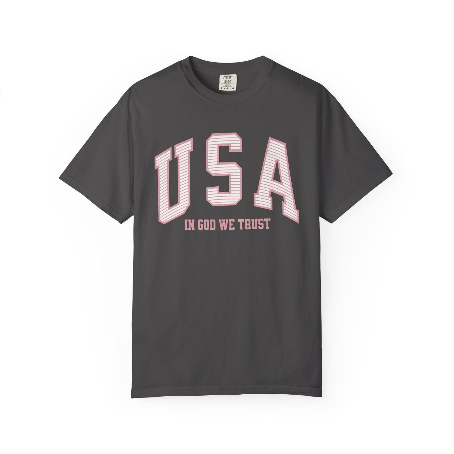USA - In God We Trust - Distressed Stripe T-Shirt