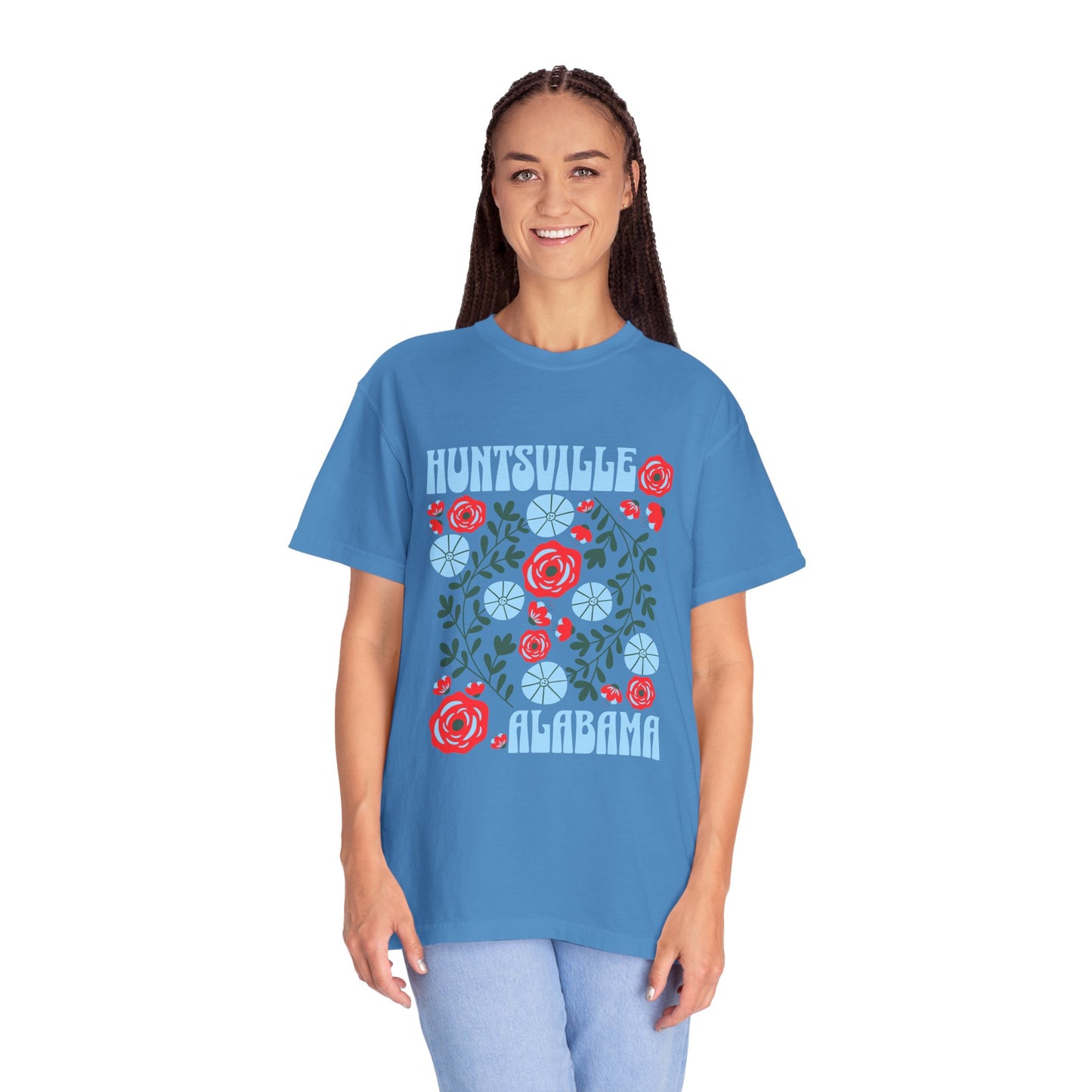 Floral Huntsville 100% Cotton T-Shirt
