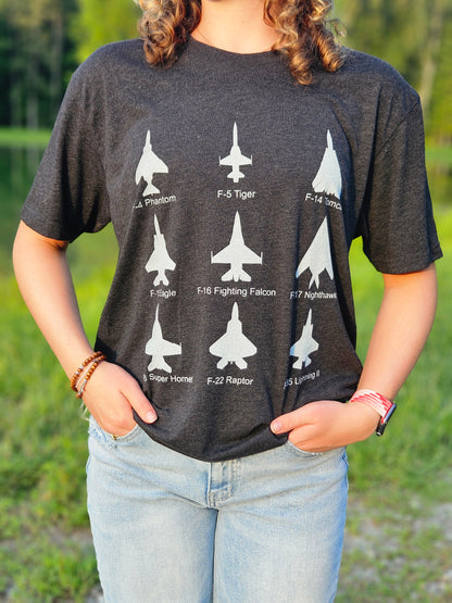 United States Fighter Jets Graphic T-Shirt