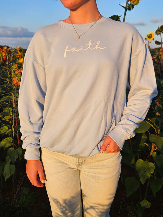 Faith Script Lightweight Sweatshirt