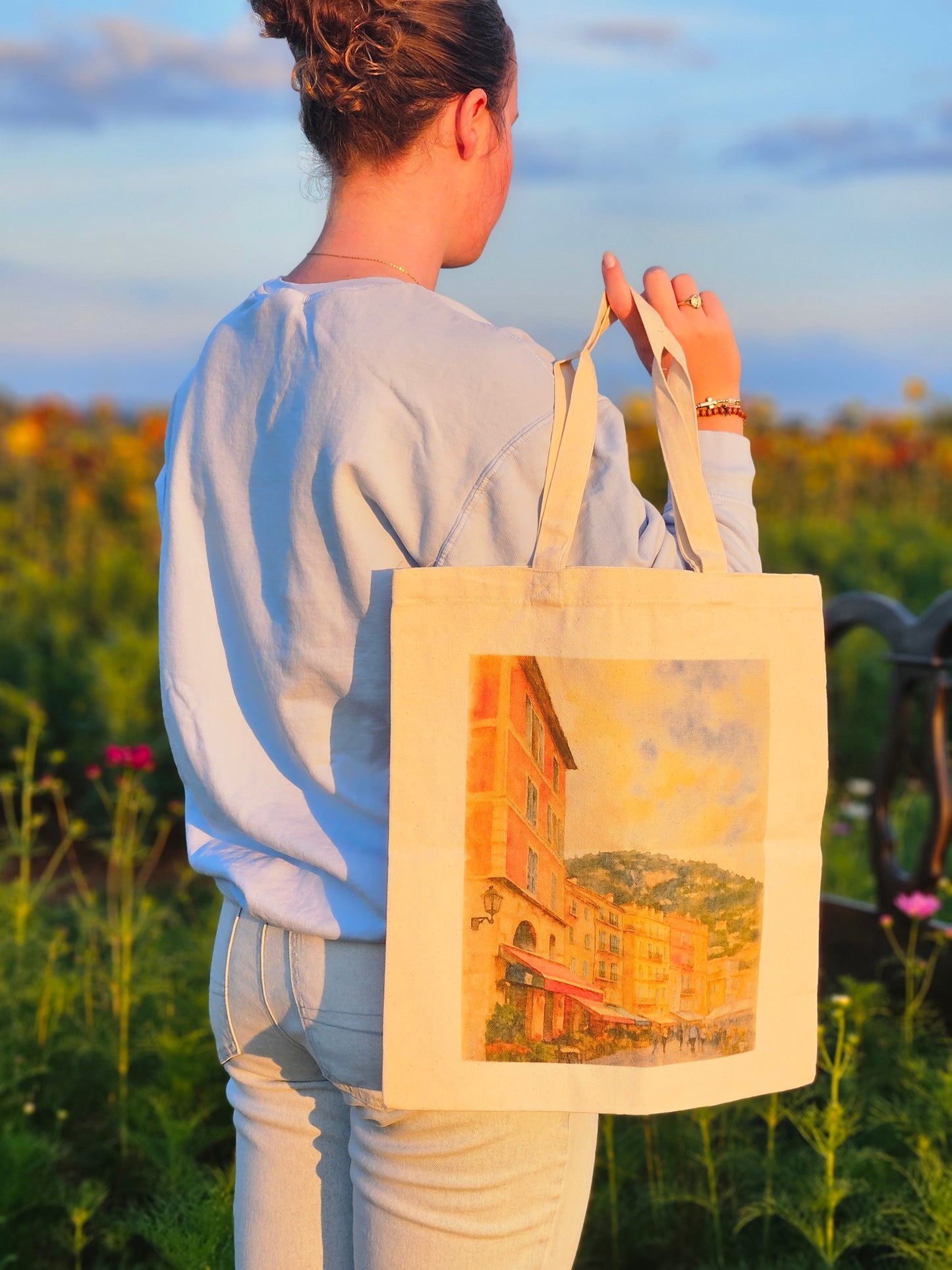 Villefranche-sur-Mer Watercolor Tote