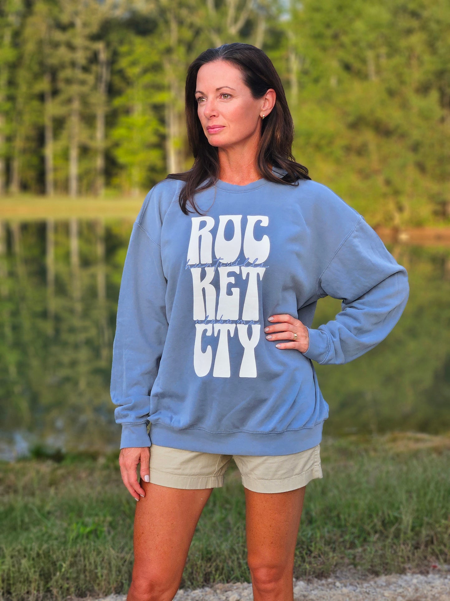 Rocket City Block Lettering Lightweight Sweatshirt