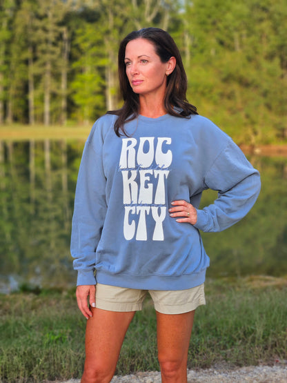 Rocket City Block Lettering Lightweight Sweatshirt