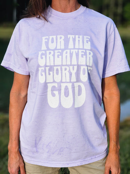 For the Greater Glory of God - Bubble Font Version - T-Shirt