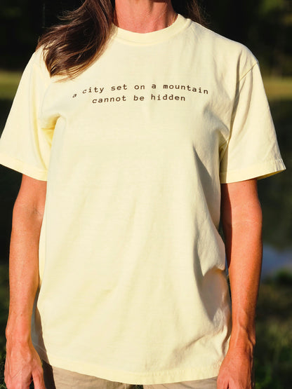Matthew 5:14 - A City Set on a Mountain - Graphic T-Shirt