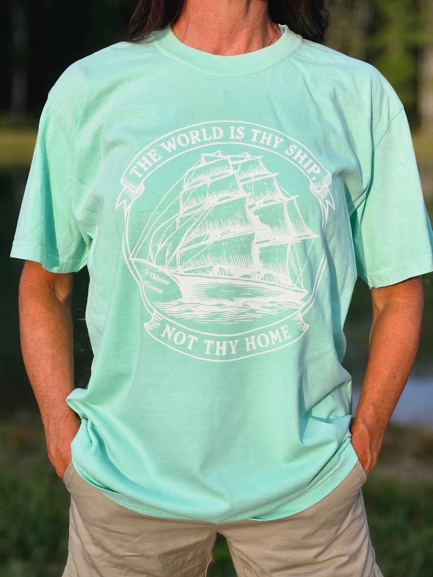 Saint Thérèse of Lisieux - World is Thy Ship - Graphic T-Shirt