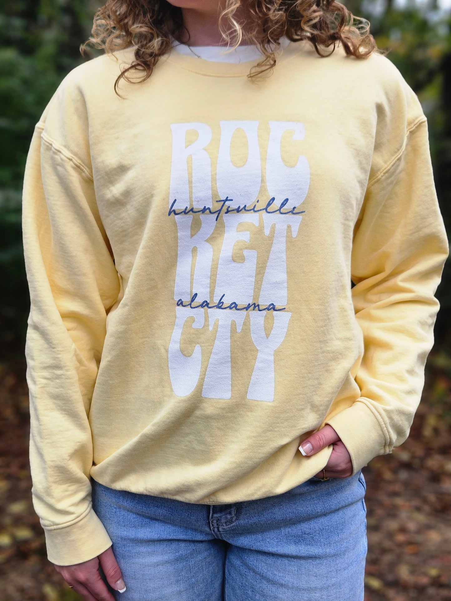 Rocket City Block Lettering Lightweight Sweatshirt