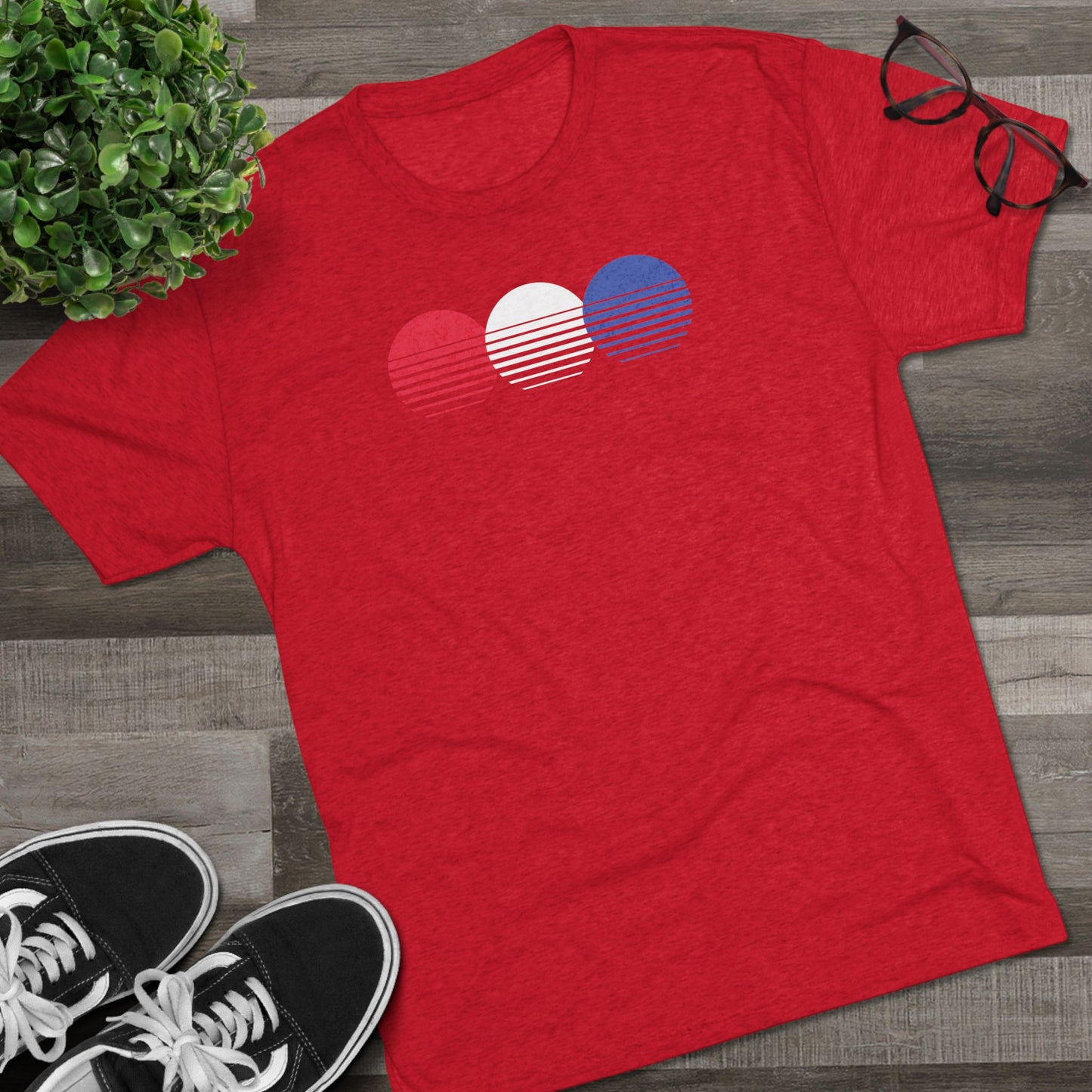 Patriotic Chasing Sunsets Tri-Blend T-Shirt