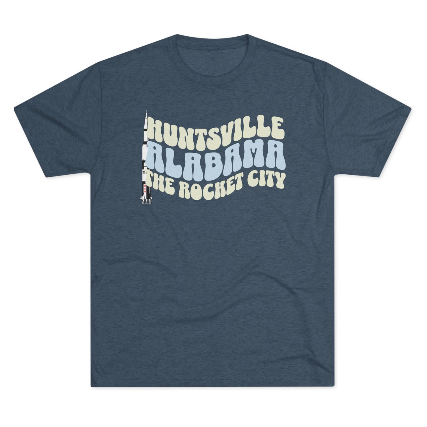 Huntsville AL Rocket City Wavy Font T-Shirt