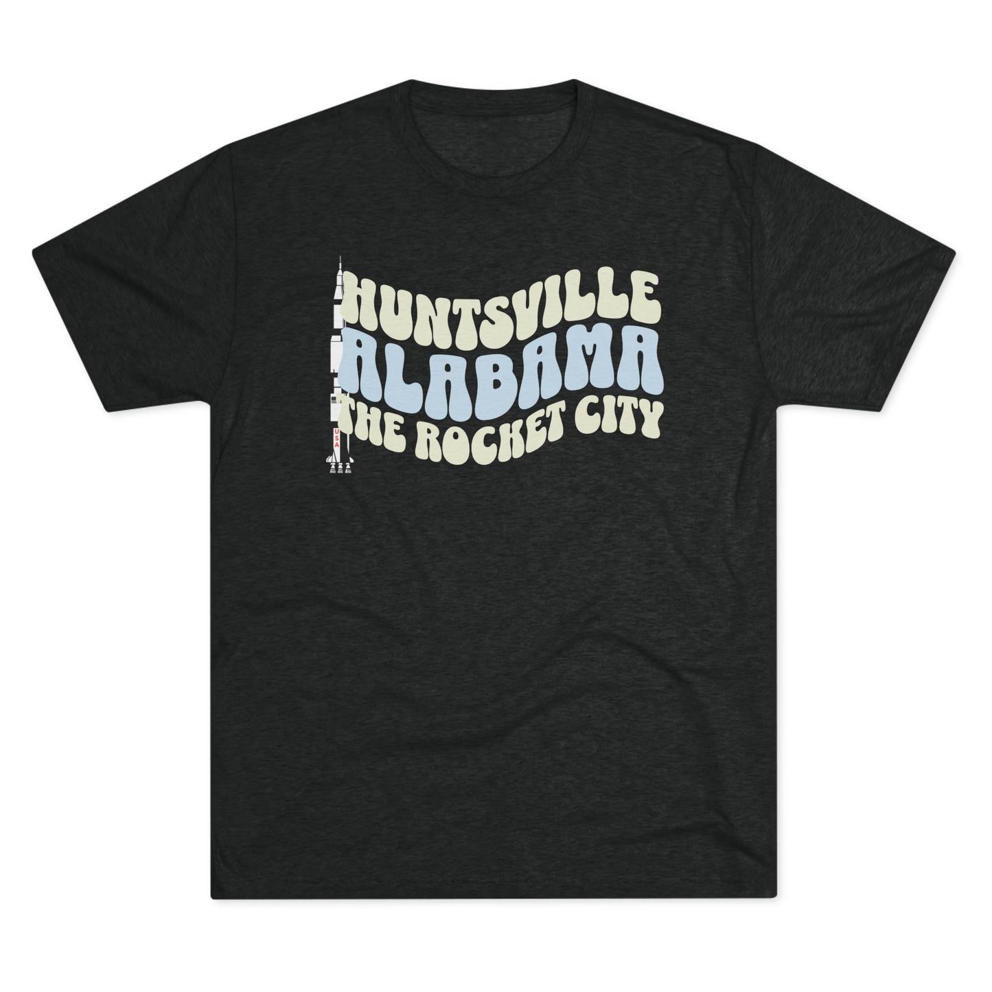 Huntsville AL Rocket City Wavy Font T-Shirt