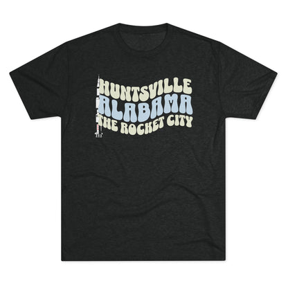 Huntsville AL Rocket City Wavy Font T-Shirt