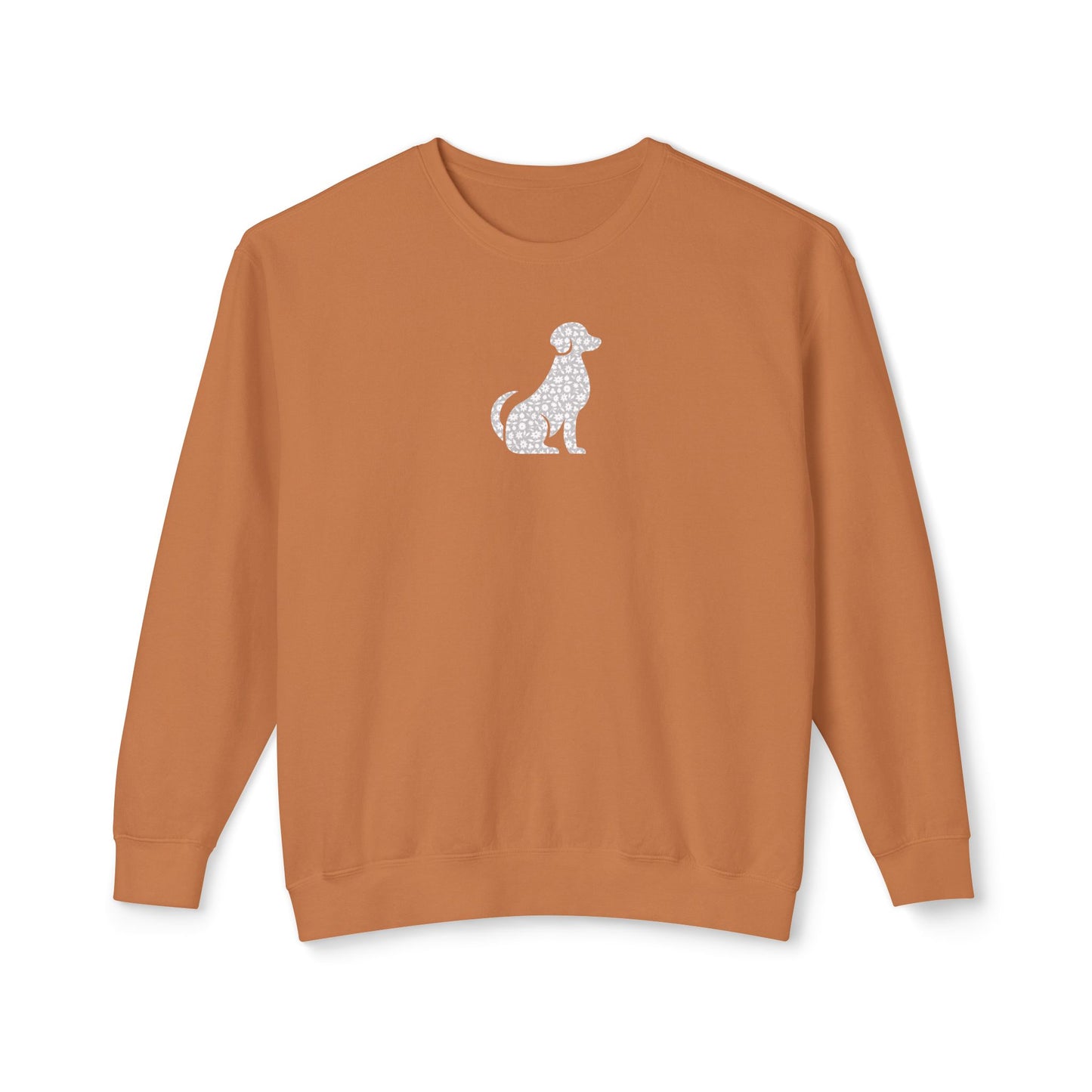 Dog Floral Silhouette Lightweight Sweatshirt