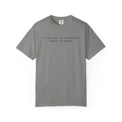 Matthew 5:14 - A City Set on a Mountain - Graphic T-Shirt