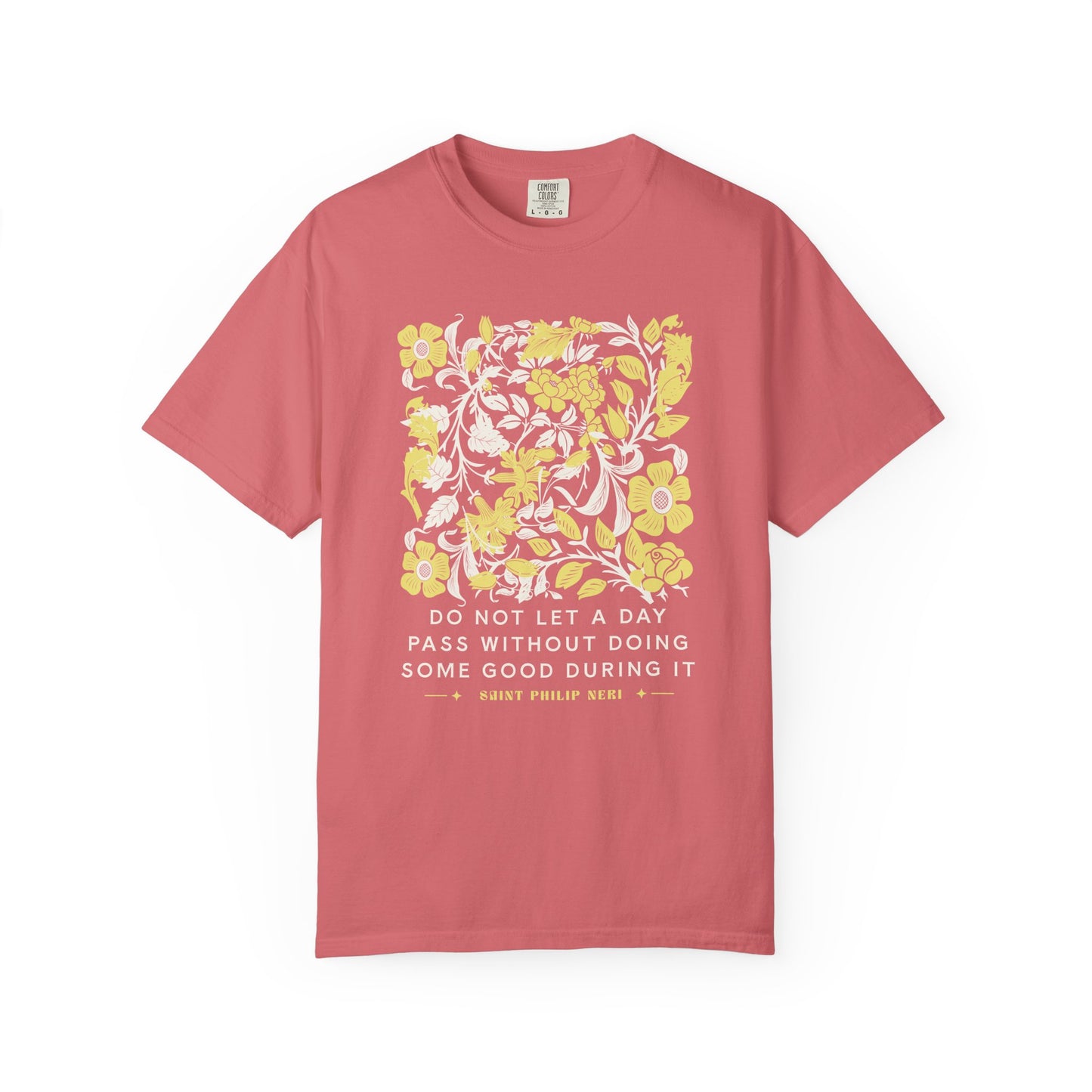 Saint Philip Neri Floral Graphic T-Shirt