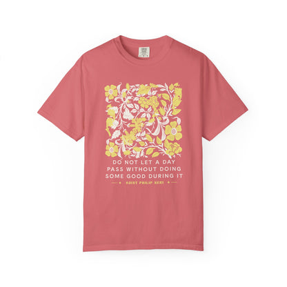 Saint Philip Neri Floral Graphic T-Shirt