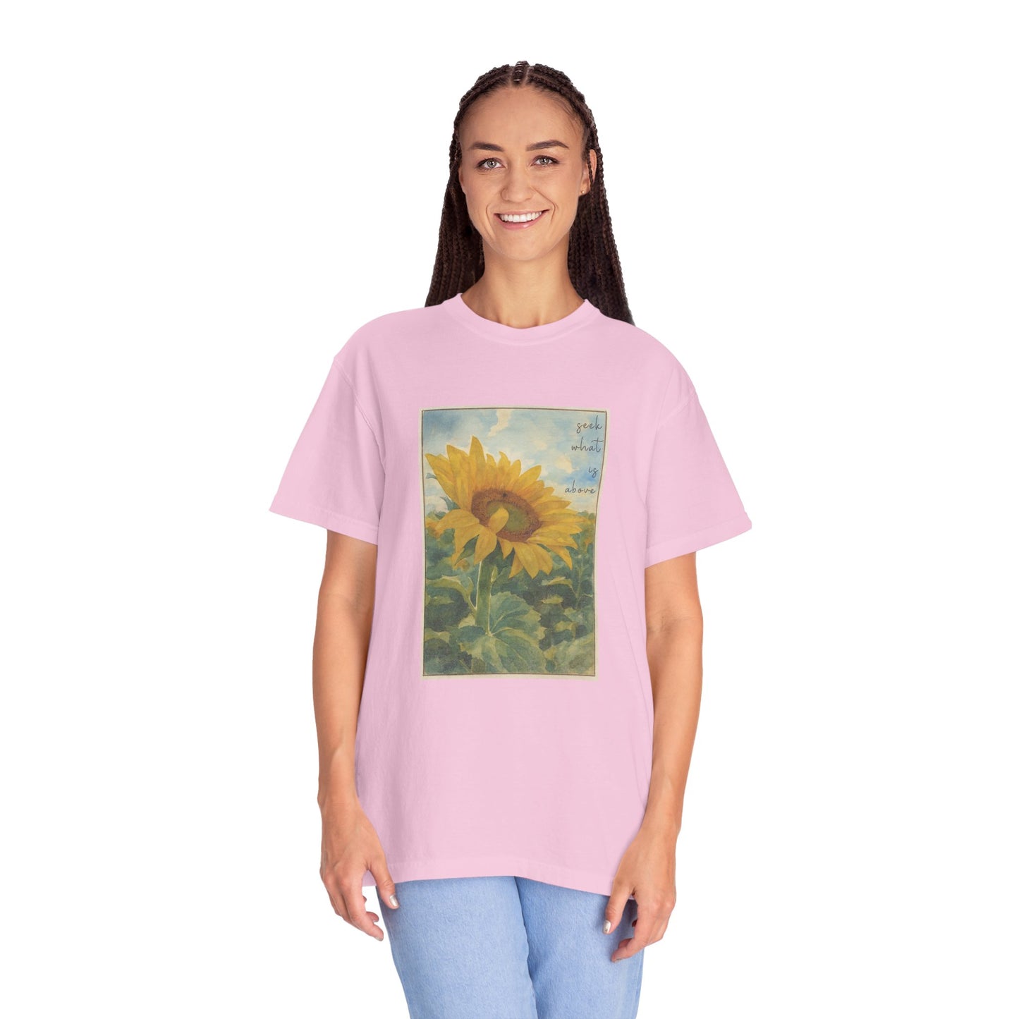 Sunflower (Seek what is Above) Watercolor T-Shirt