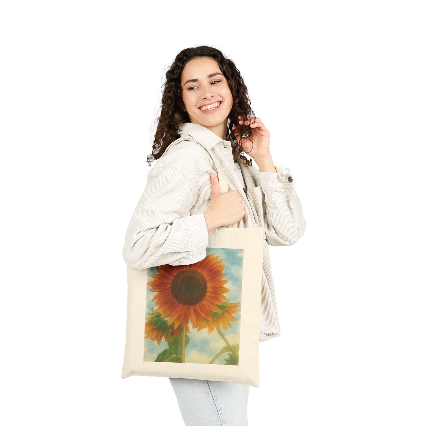 Sunflower (Bicolor) Watercolor Tote
