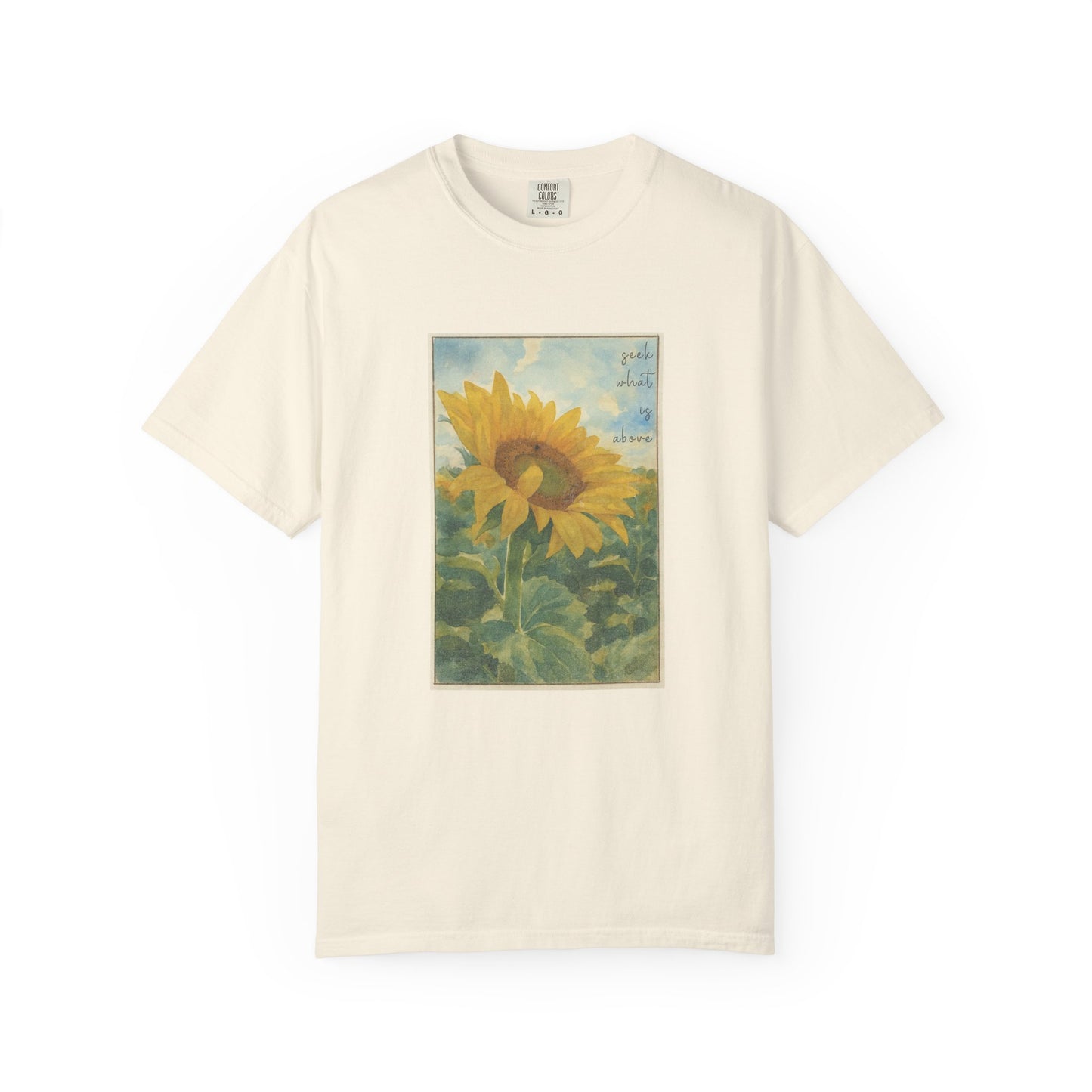 Sunflower (Seek what is Above) Watercolor T-Shirt