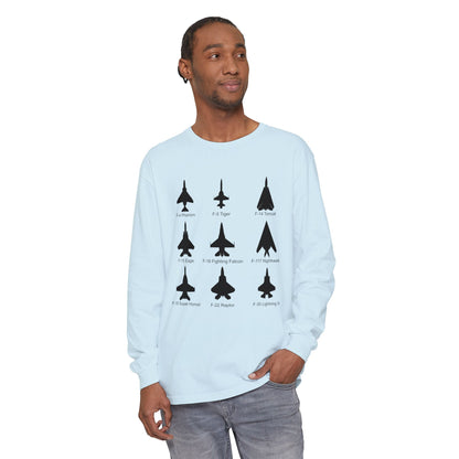 United States Fighter Jets Graphic Long Sleeve Tee