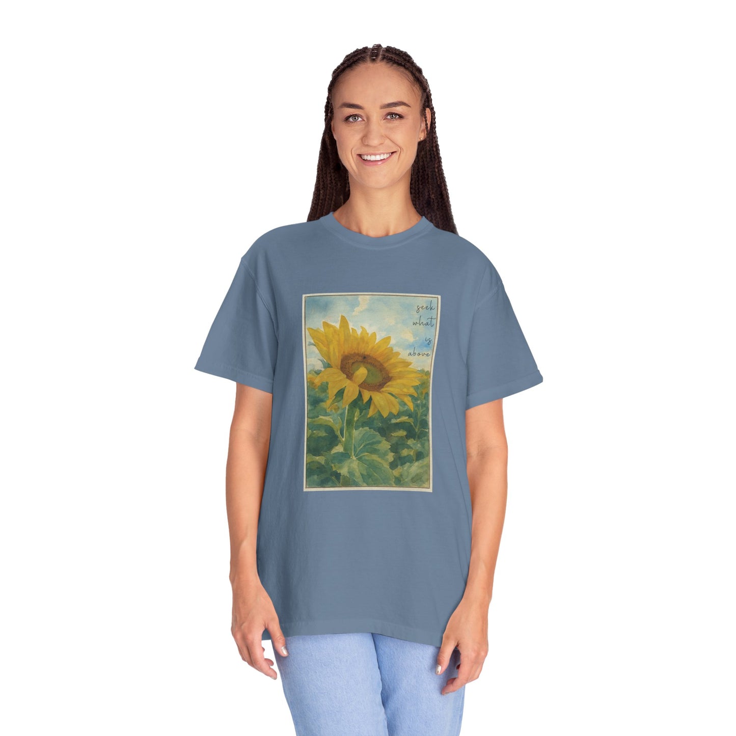 Sunflower (Seek what is Above) Watercolor T-Shirt