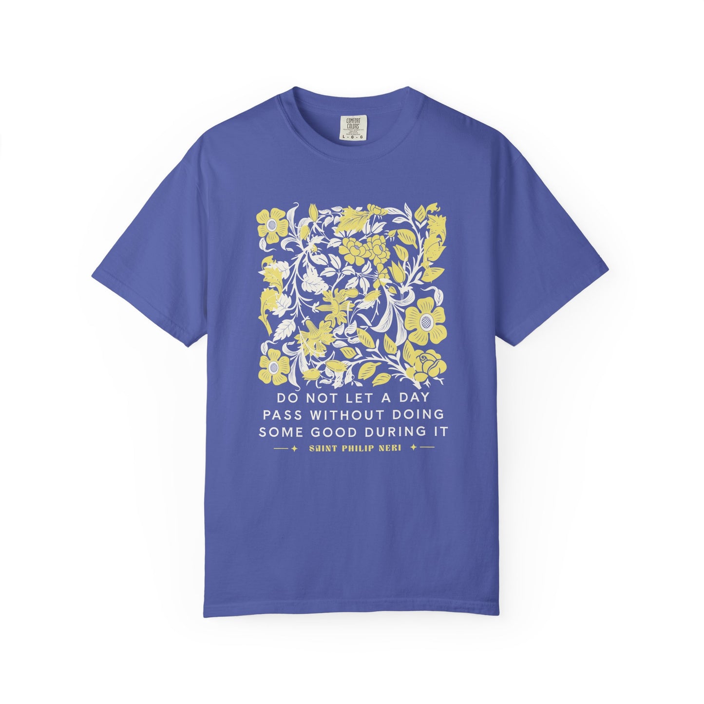 Saint Philip Neri Floral Graphic T-Shirt