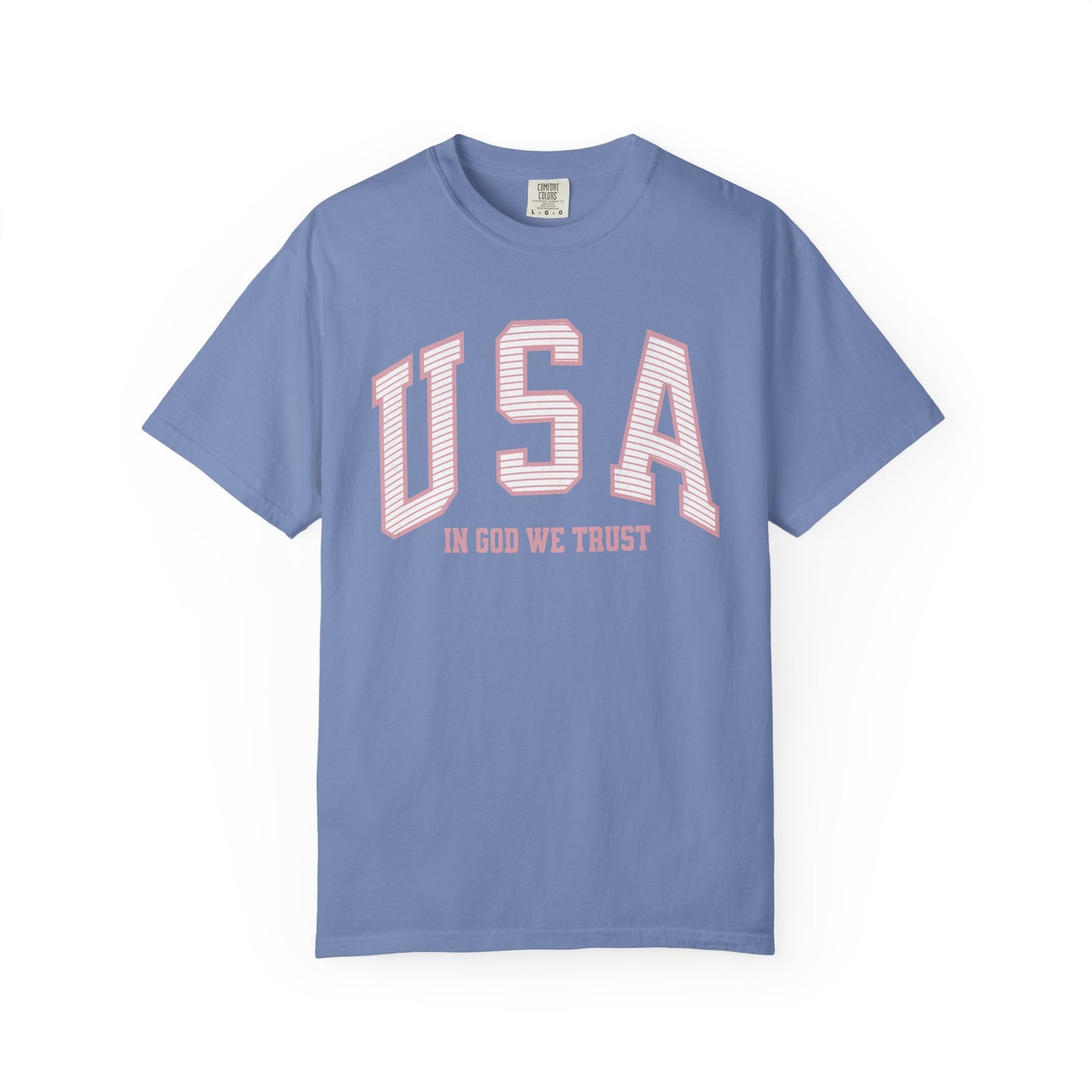 USA - In God We Trust - Distressed Stripe T-Shirt