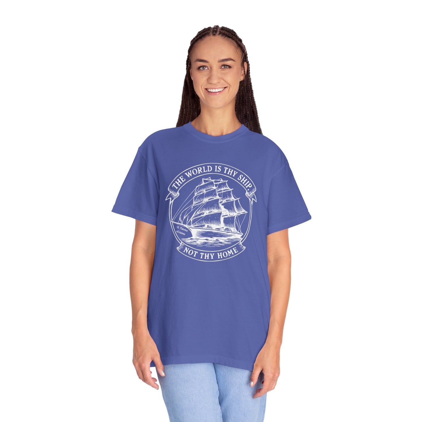 Saint Thérèse of Lisieux - World is Thy Ship - Graphic T-Shirt