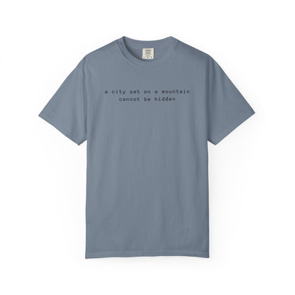 Matthew 5:14 - A City Set on a Mountain - Graphic T-Shirt