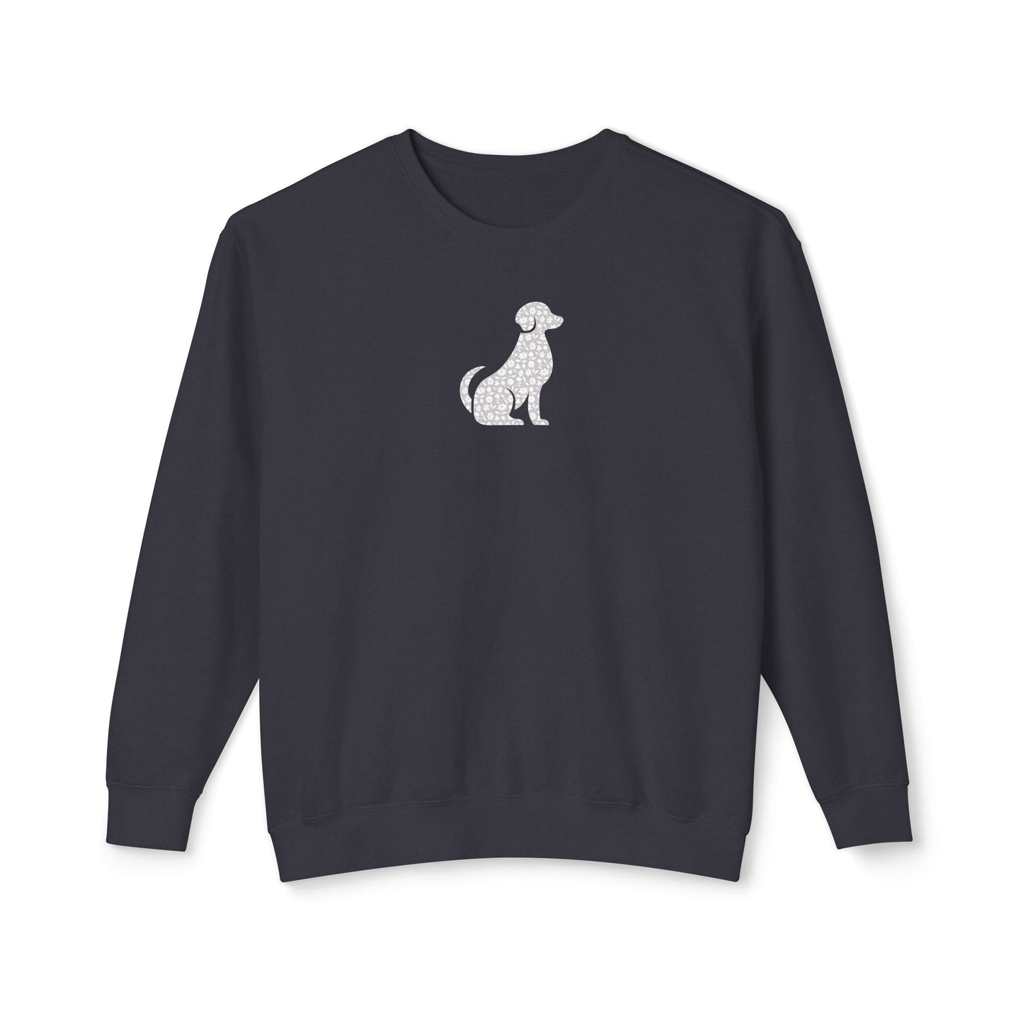 Dog Floral Silhouette Lightweight Sweatshirt