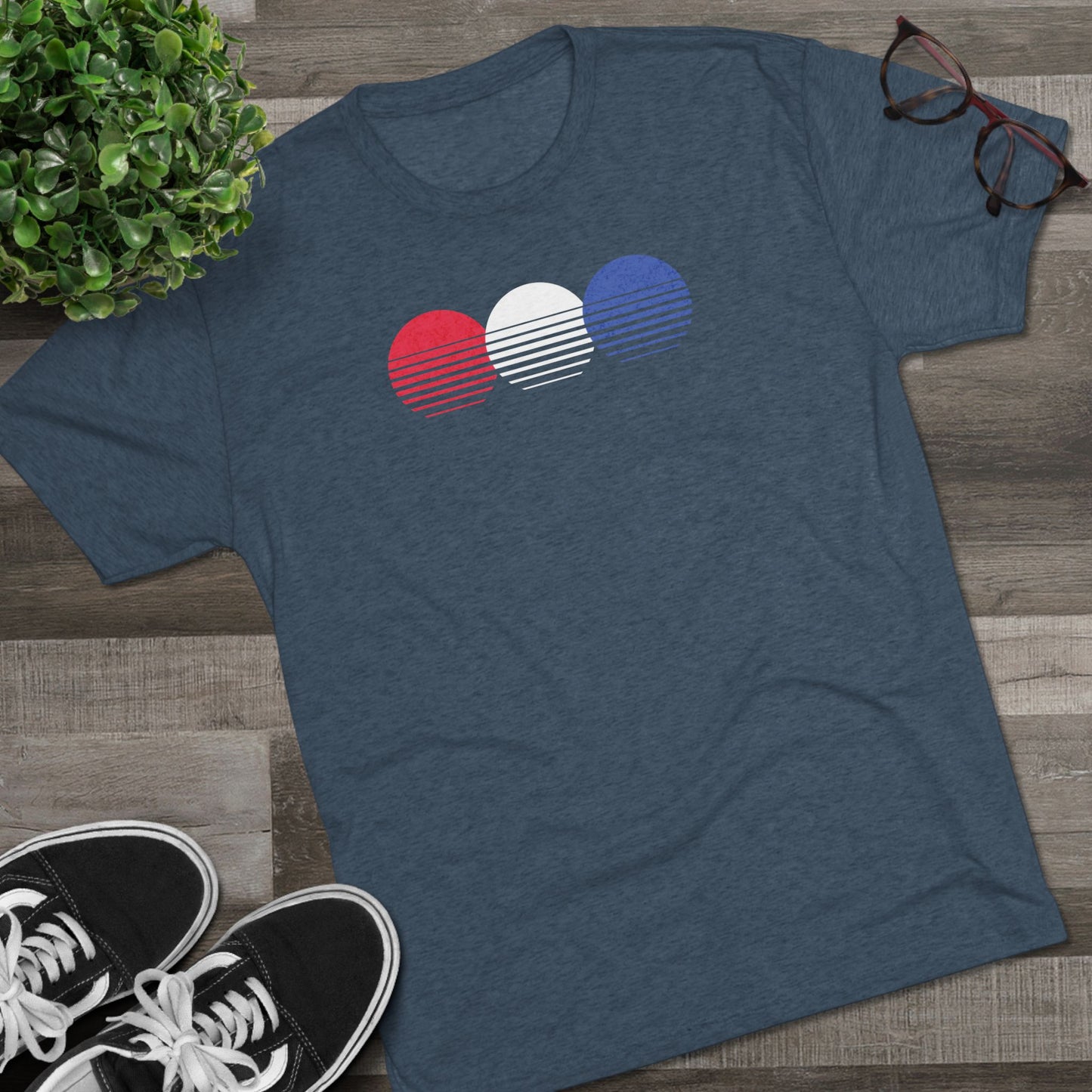Patriotic Chasing Sunsets Tri-Blend T-Shirt