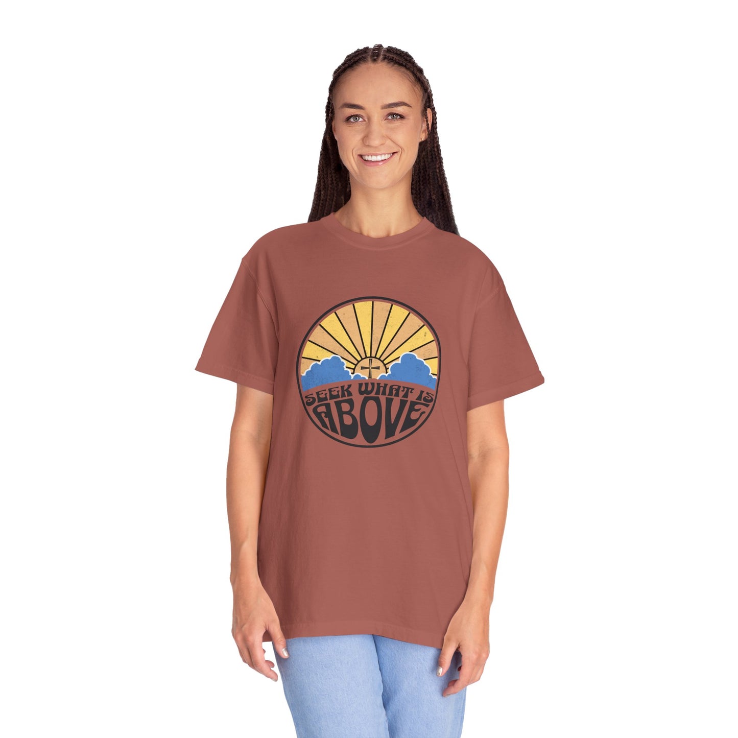 Seek What is Above Graphic T-Shirt